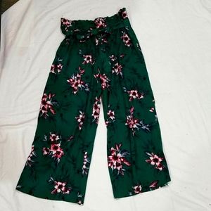 Candie's L pants green full cut elastic waist